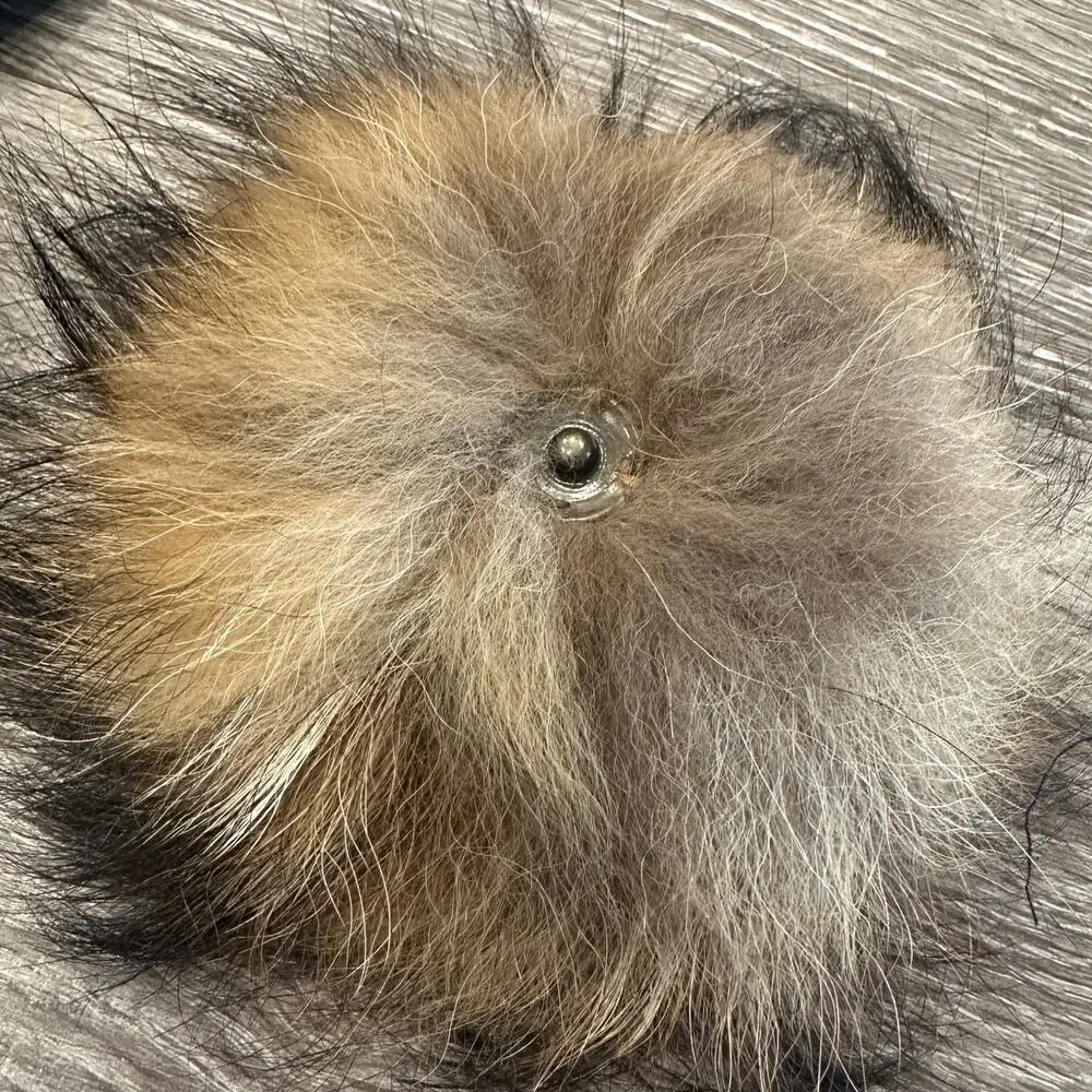 Soia & Kyo Black Felt Wool Marlow Riding Cap Asiatic Raccoon Fur Heritage Preppy